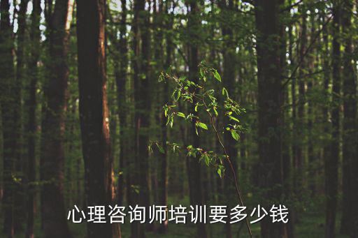 心理咨询师培训要多少钱