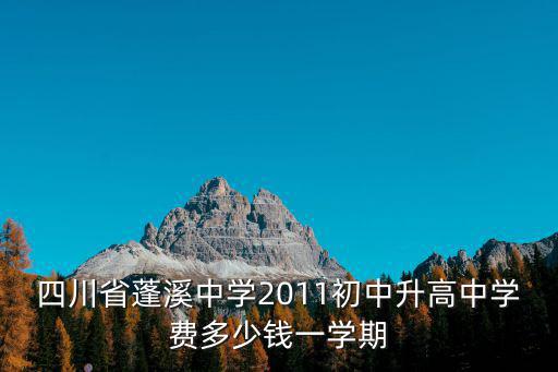 四川省蓬溪中学2011初中升高中学费多少钱一学期
