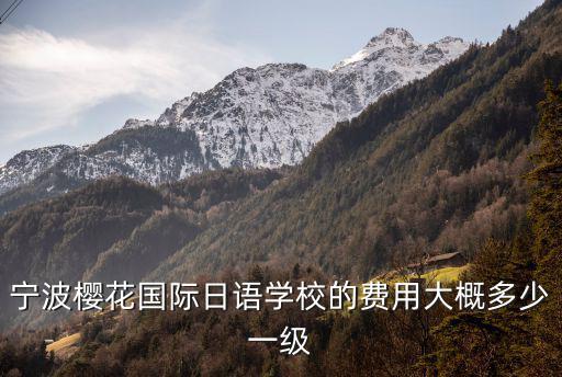 宁波樱花国际日语学校的费用大概多少一级