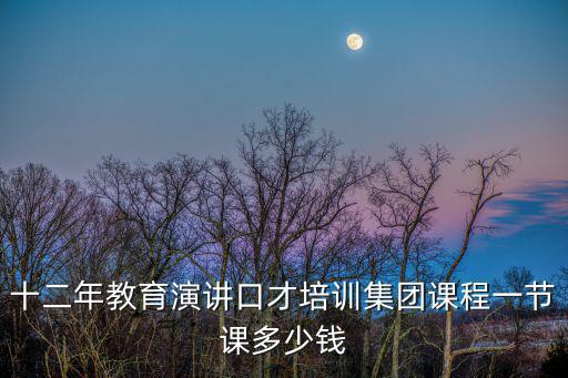 十二年教育演讲口才培训集团课程一节课多少钱