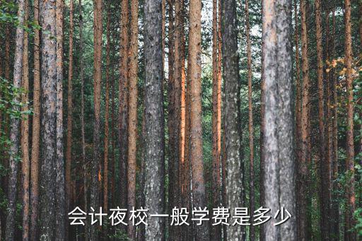 会计夜校一般学费是多少