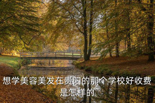 想学美容美发在贵阳的那个学校好收费是怎样的