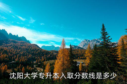 沈阳专升本历年分数线多少分，沈阳工业大学专升本分数线是多少