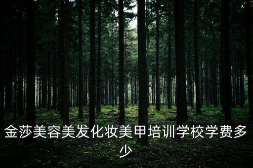 金莎美容美发化妆美甲培训学校学费多少