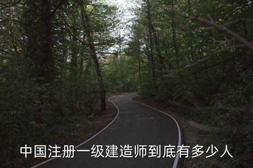 中国注册一级建造师到底有多少人