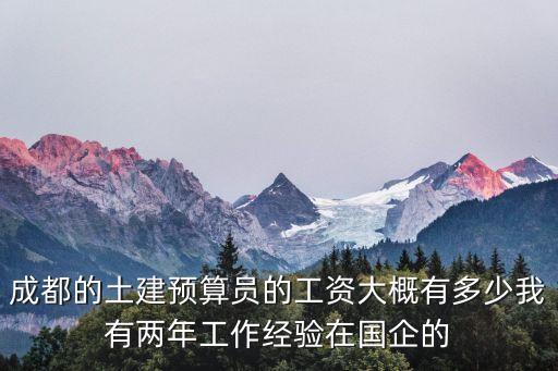 成都的土建预算员的工资大概有多少我有两年工作经验在国企的