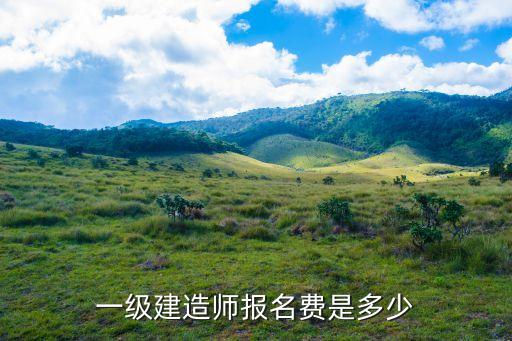 一级建造师报名费是多少