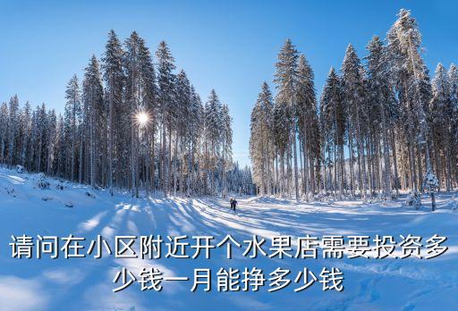 请问在小区附近开个水果店需要投资多少钱一月能挣多少钱