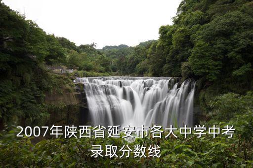 2007年陕西省延安市各大中学中考录取分数线