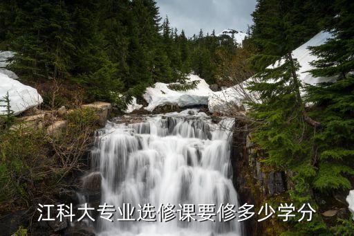 江科大专业选修课要修多少学分