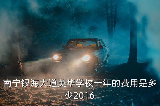 南宁银海大道英华学校一年的费用是多少2016