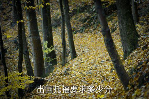 出国托福要求多少分