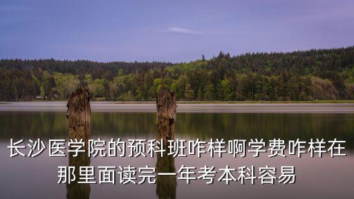 长沙医学院的预科班咋样啊学费咋样在那里面读完一年考本科容易