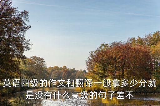 英语四级的作文和翻译一般拿多少分就是没有什么高级的句子差不