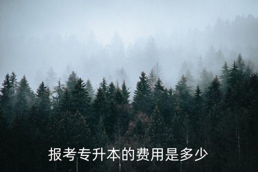 报考专升本的费用是多少