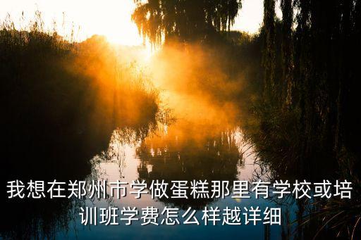 我想在郑州市学做蛋糕那里有学校或培训班学费怎么样越详细