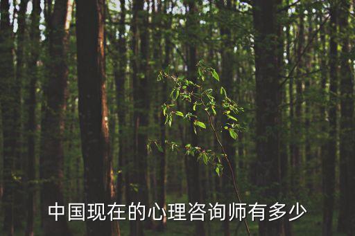 中国现在的心理咨询师有多少