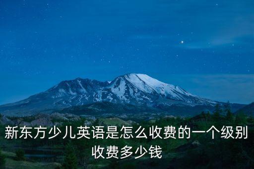 新东方少儿英语是怎么收费的一个级别收费多少钱
