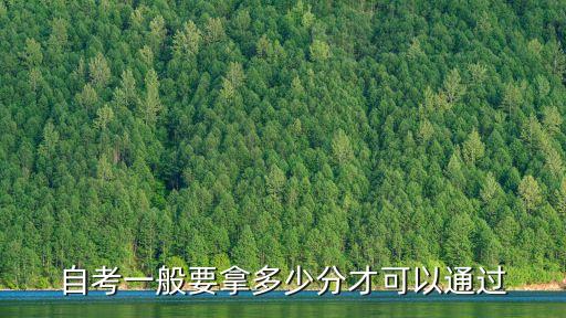自考一般要拿多少分才可以通过