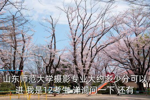 山东师范大学摄影专业大约多少分可以进 我是12考生 详询问一下 还有
