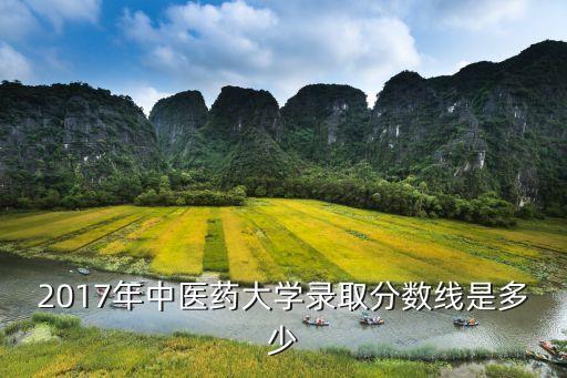 2017年中医药大学录取分数线是多少
