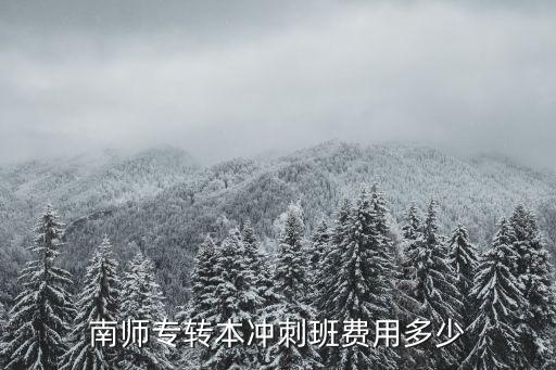 南师专转本冲刺班费用多少