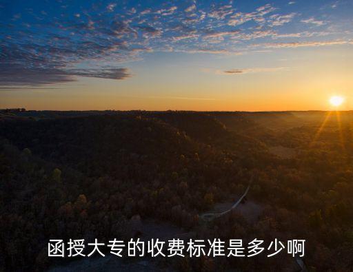 函授大专的收费标准是多少啊