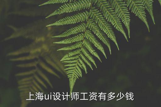上海ui设计师工资有多少钱