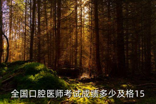 全国口腔医师考试成绩多少及格15