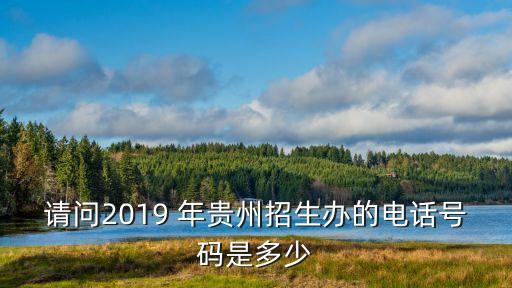 请问2019 年贵州招生办的电话号码是多少