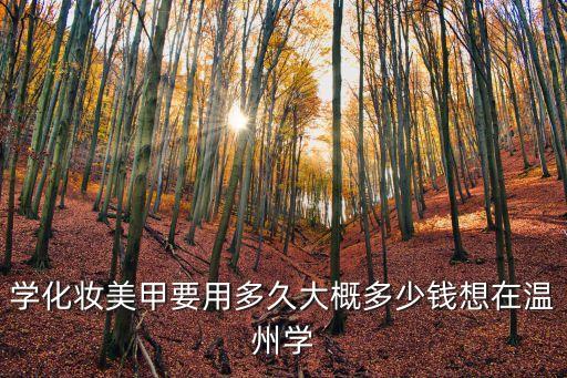 温州美甲培训学费多少，学化妆美甲要用多久大概多少钱想在温州学