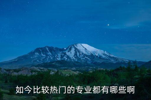 如今比较热门的专业都有哪些啊