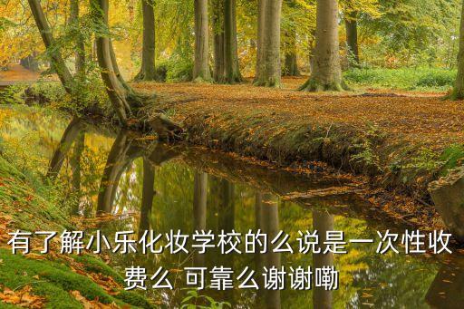有了解小乐化妆学校的么说是一次性收费么 可靠么谢谢嘞