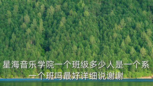 星海音乐学院一个班级多少人是一个系一个班吗最好详细说谢谢