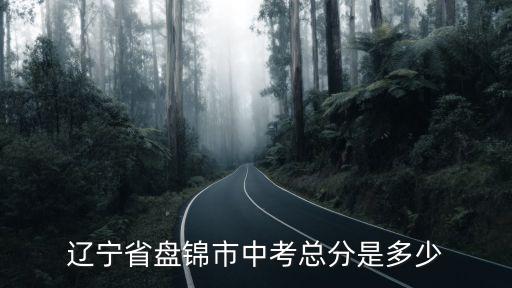 辽宁省盘锦市中考总分是多少