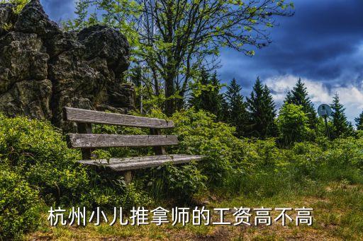 杭州小儿推拿师的工资高不高