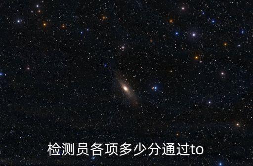 检测员各项多少分通过to