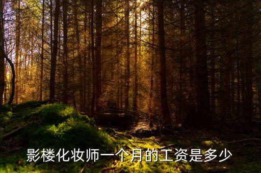 影楼化妆师一个月的工资是多少