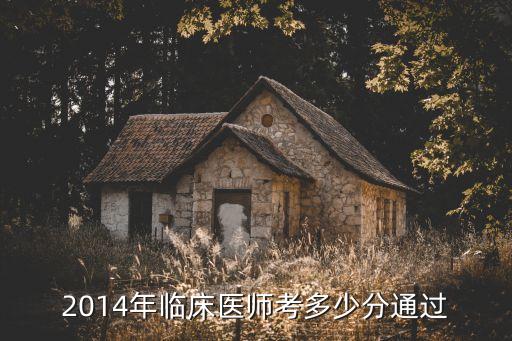 2014年临床医师考多少分通过