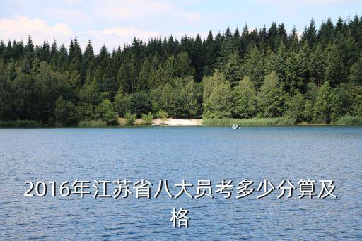 2016年江苏省八大员考多少分算及格