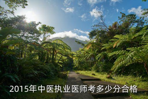 2015年中医执业医师考多少分合格