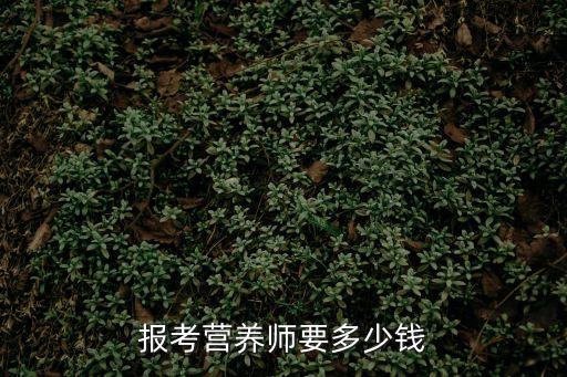 报考营养师要多少钱
