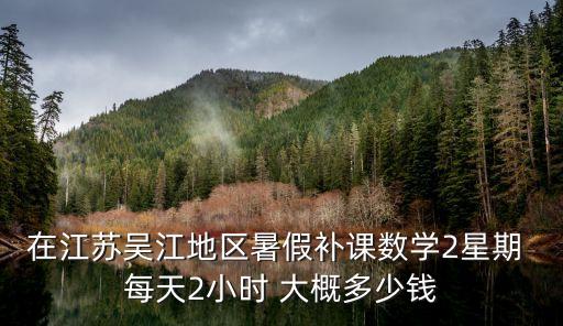 在江苏吴江地区暑假补课数学2星期 每天2小时 大概多少钱