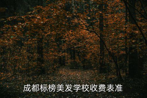 成都标榜美发学校收费表准