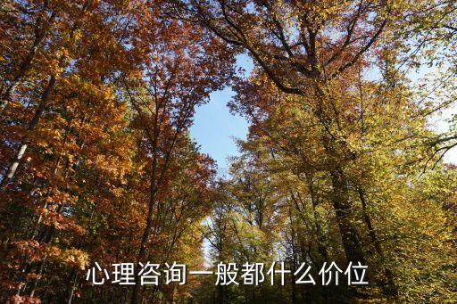 心理咨询一般都什么价位