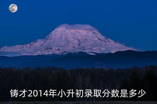 铸才2014年小升初录取分数是多少