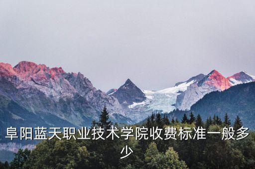 阜阳蓝天职业技术学院收费标准一般多少