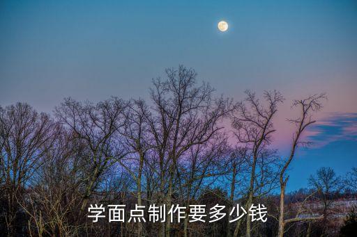 学面点制作要多少钱