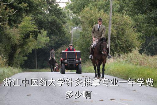 浙江中医药大学针灸推拿专业一年学费多少啊