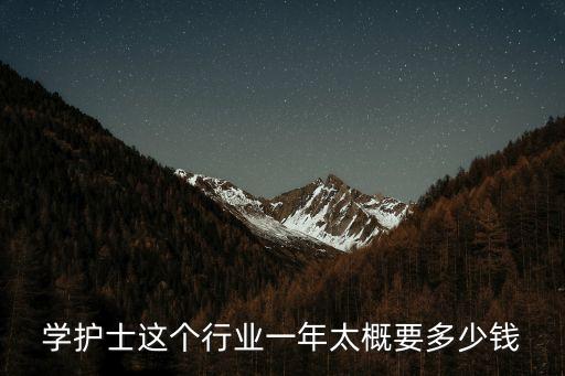 学护理一年多少钱，学护士这个行业一年太概要多少钱